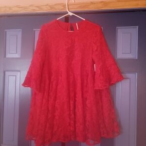 FREE PEOPLE NEW NWT RED LACE LE FLEUR MINI DRESS $198 VALENTINES HOLIDAY